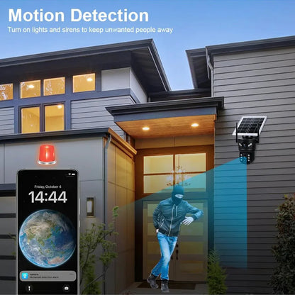 4G Camera Solar V380 Dual LensPIR Human Detection Night Vision Waterproof Security Video IP Camara 8MP 4K Battery CCTV Monitor