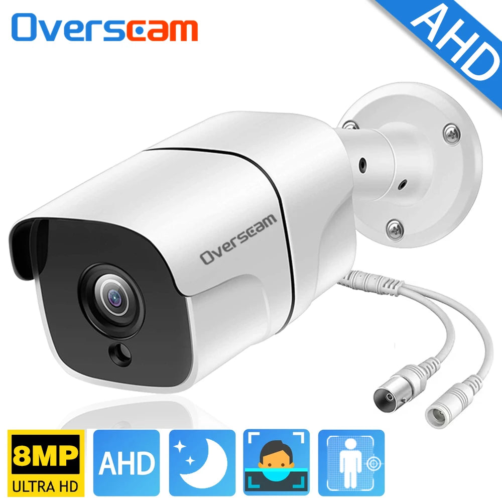4K 8MP AHD Cameras CCTV Face Detection Security Surveillance 3.6mm Outdoor indoor Waterproof Infrared Night Vision Home Monitor