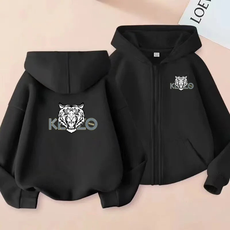 Children's Sportswear for Boys and Girls Aged 3 to 12, Sweatshirts, Jackets, Zippered Hats, and Multi-color Sports Jackets