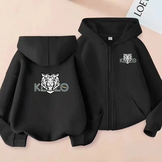 Children's Sportswear for Boys and Girls Aged 3 to 12, Sweatshirts, Jackets, Zippered Hats, and Multi-color Sports Jackets