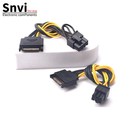 SATA15pin to 6pin/8pin power cable, reverse adapter cable, graphics card power cable