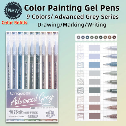 Color Painting Gel Pen Set,With Storage Box,0.6mmNeedle Tip,Rich Color Large Capacity Gel Pens,Art Supplies For Diary,Card,DIY