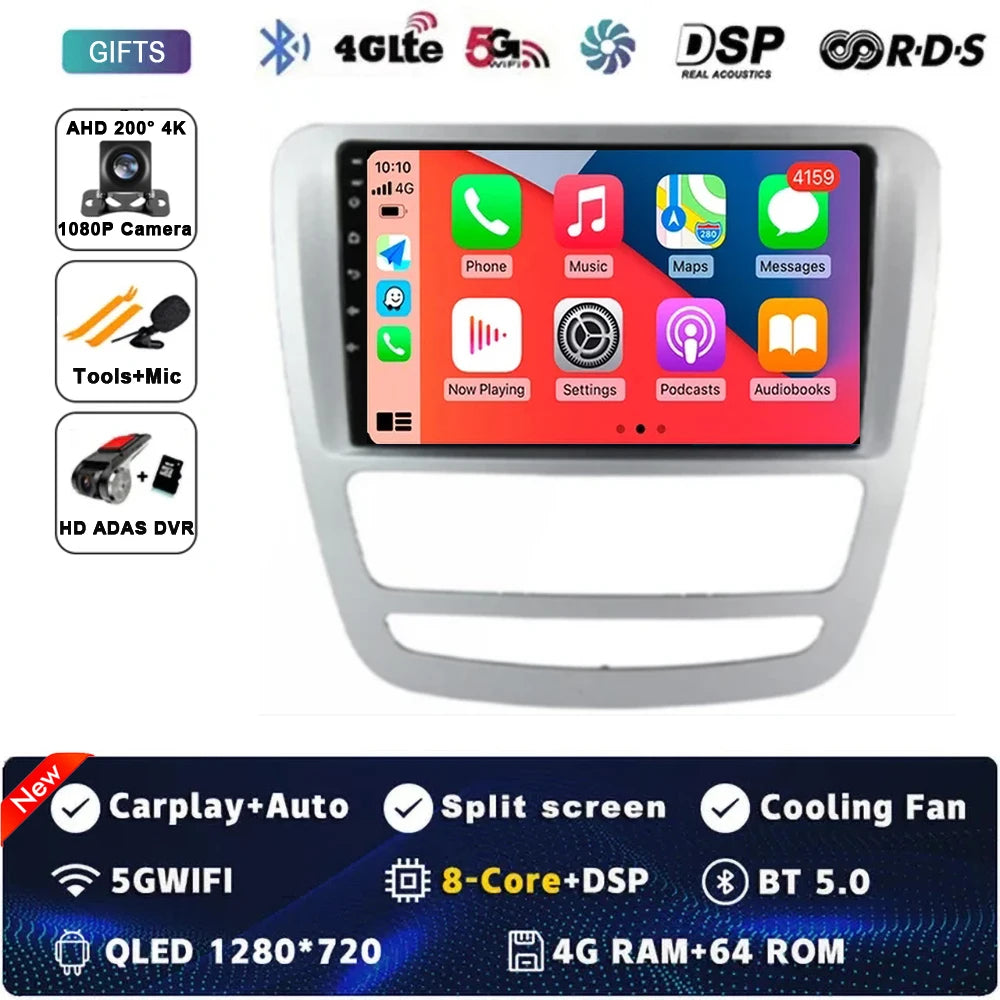 Android 14 GPS Navigation For JAC T6 T8 2015 2016 2018 2022 2021 Car DVD Player Headunit Radio Stereo Carplay Auto 360 Camera 4G