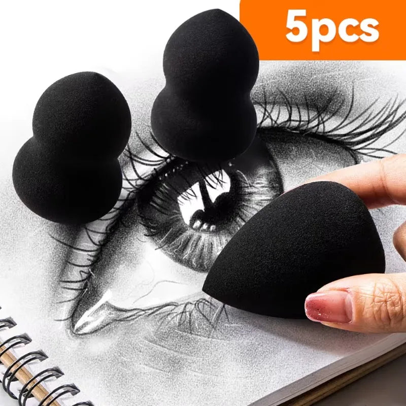 1/2/5pcs Art Sketch Blending Sponge Black Charcoal Pencil Sketching Rubbing/Wiping Cotton Painting Special Eraser Highlight Tool