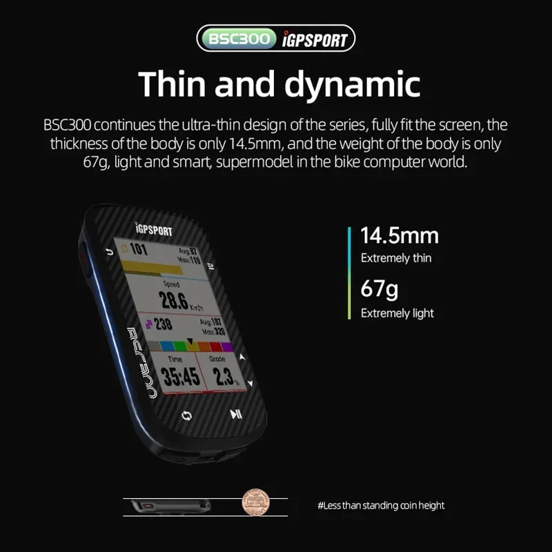 IGPSPORT Bsc300 Gps Bike Computer Wireless Speedometer GPS Navigation ANT Cadence Sensor IPX7 Waterproof Bicycle
