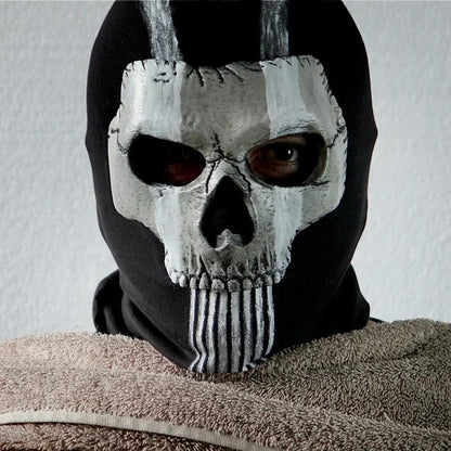 Unisex Horror Skull Mask Ghost Call of Duty Latex Headgear Helmet Cosplay Perform Party Masquerade Prop Halloween
