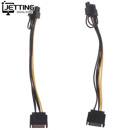 1pc 15pin SATA Male to 8pin(6+2) PCI-E Power Supply Cable 20cm SATA Cable 15-pin to 8 pin cable Wire for Graphic Card