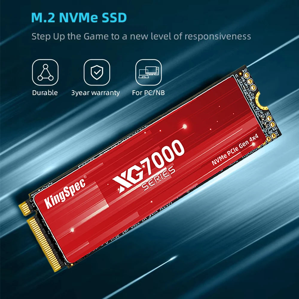 KingSpec SSD M2 Gen4 NVMe 1TB 2TB 4TB Drive M.2 2280 PCIe 4.0 HDD Nmve Hard Disk Drives Internal Solid State Drive for PS5