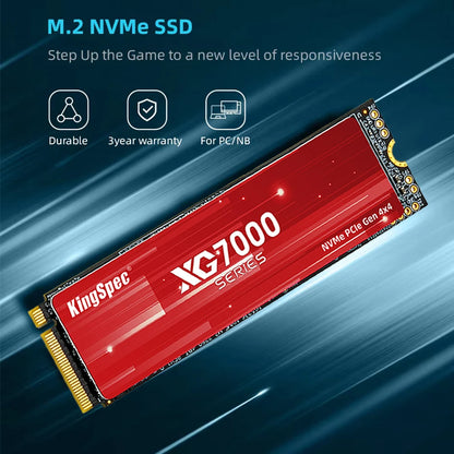 KingSpec SSD M2 Gen4 NVMe 1TB 2TB 4TB Drive M.2 2280 PCIe 4.0 HDD Nmve Hard Disk Drives Internal Solid State Drive for PS5