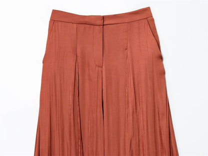 Women's Ruffled Drapey Wide-Leg Pants Comfortable Casual Wear New Arrival Fall 2025 Collection