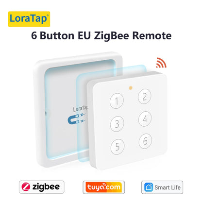 LoraTap Tuya ZigBee 3.0 EU Double Curtain Switch for Tubular Motor Google Home Alexa Voice Control Work with Zigbee2MQTT DIY