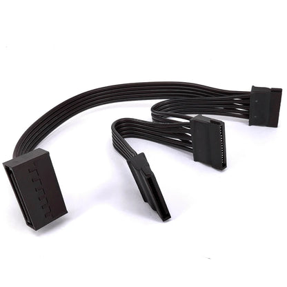 15PIN SATA Power Supply Cable To 2 SATA Mining Extension Cable For Hard Disk HDD Power Cable For SSD PCIE WLAN Adapter Card