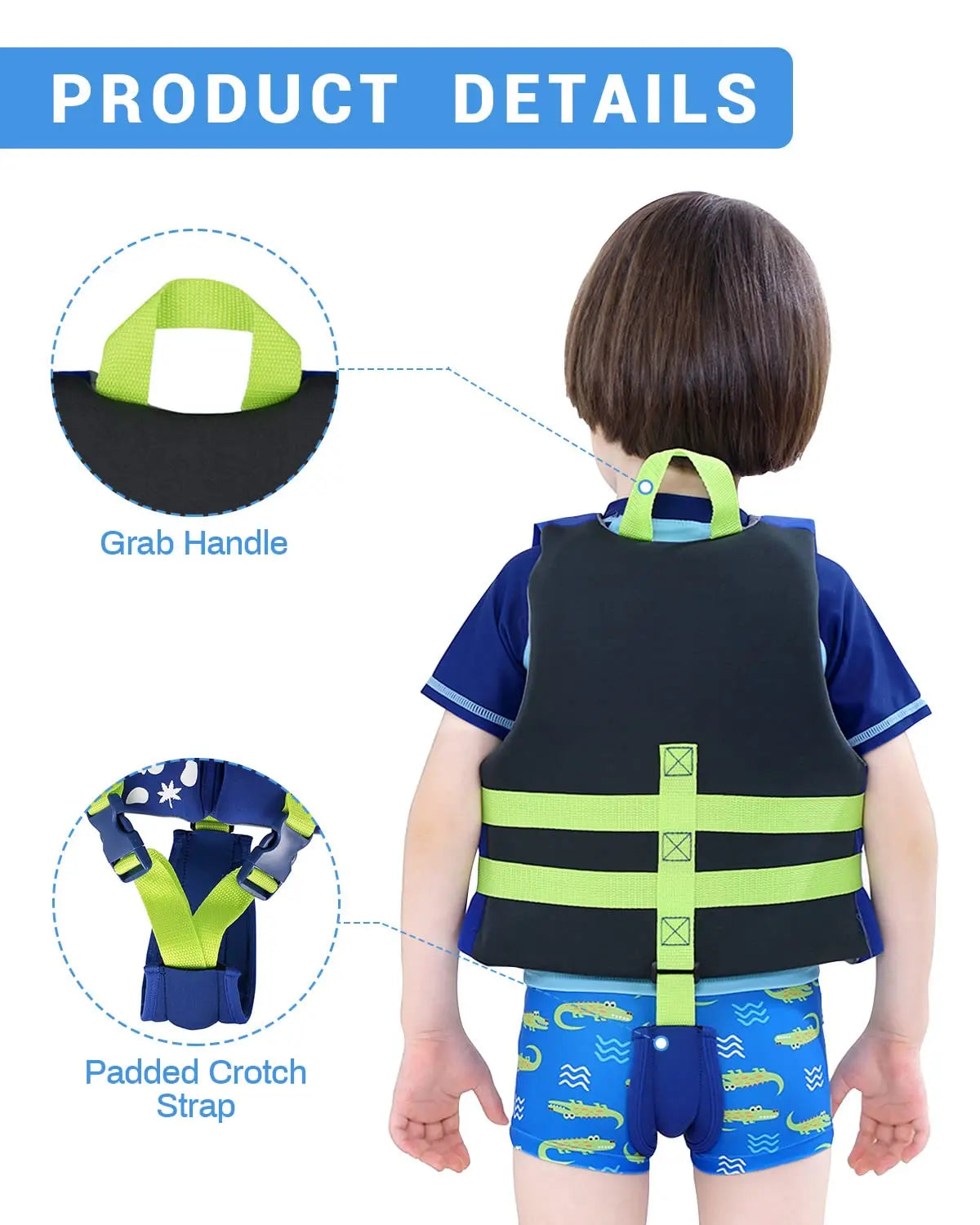 Gogokids Kids Swim Vest Float Jacket Boys' and Girls' Floaties Swimsuit Buoyancy Swimwear