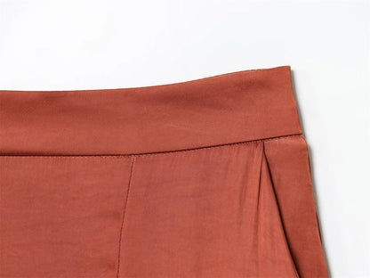 Women's Ruffled Drapey Wide-Leg Pants Comfortable Casual Wear New Arrival Fall 2025 Collection