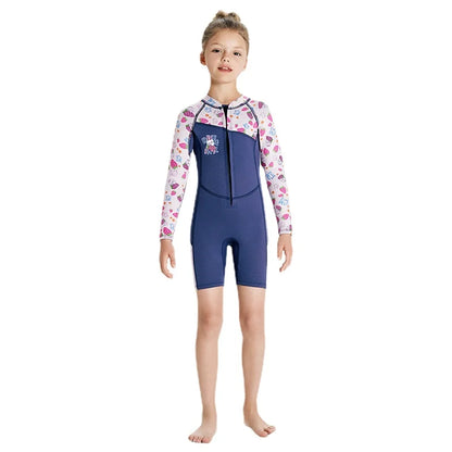 2.5mm Neoprene Surfing Shorty Wetsuit For Children Boys Jellyfish Swimsuit Girls Underwater Diving Suits Kids Scuba Swimwear
