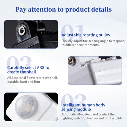 Motion Sensor 120° Replacement PIR Motion Detector for Home Adjustable Time & Detection Range for  Floodlight LED Blub Celling