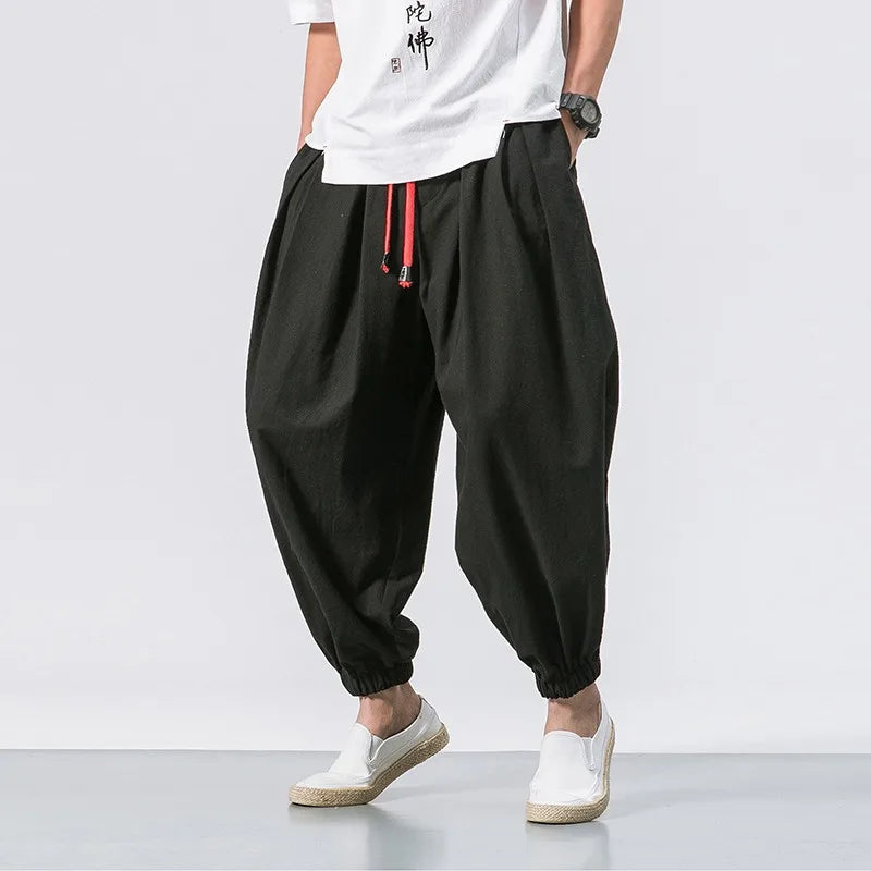 Men Harem Pants Male Casual Fashion Baggy Trousers Joggers Elasticated Trousers Sportswear Lantern Pants Pantalones Streetwear