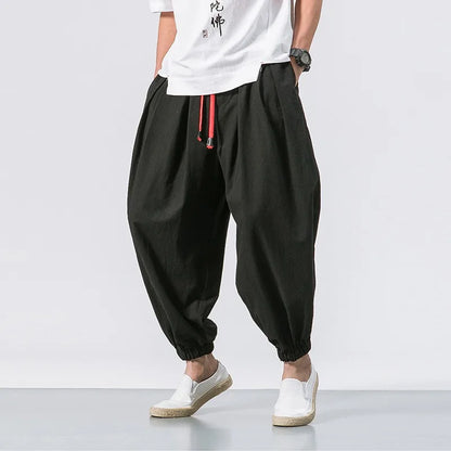 Men Harem Pants Male Casual Fashion Baggy Trousers Joggers Elasticated Trousers Sportswear Lantern Pants Pantalones Streetwear