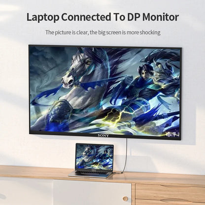 4K@60Hz HD to DisplayPort Unidirectional Adapter with USB Power Cord HDMI-compatible to DP Cable for PC Computer Game Monitor