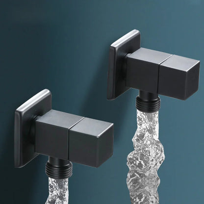 Matte Black Brass Triangle valve Water control valve Chrome Copper triangle valve The tap water valve Sewer