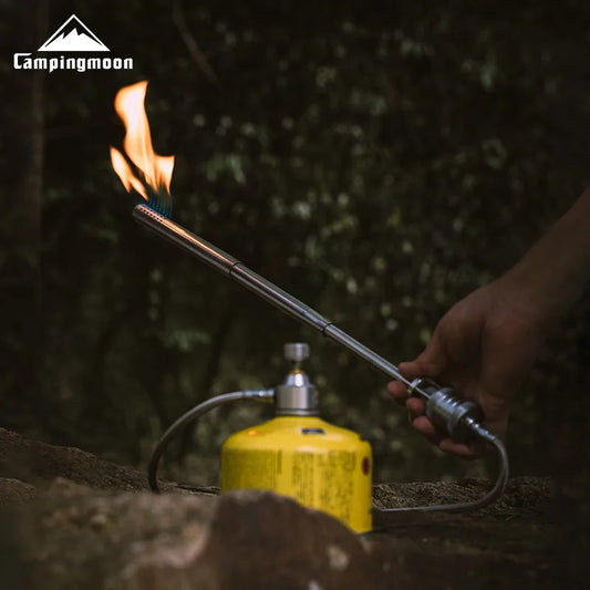 CAMPINGMOON XD-6-NE Torch spray Gun Outdoor Camping Stainless Steel Fire Torch Barbecue Point Carbon CampingGear Spray Gun