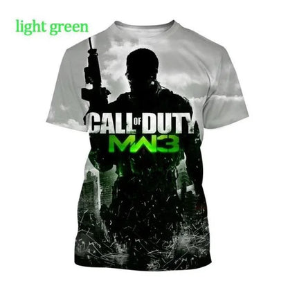 Call of Duty Warzone 3D Printed T-shirt Casual Summer Fashion Oversized Shooting Game Men and Women T-shirt Short Sleeve Top