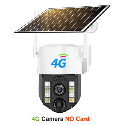 4G/WiFi Solar Camera Outdoor Waterproof IP Camara PIR Human Detection CCTV Security Protection Built in Battery With Solar Panel
