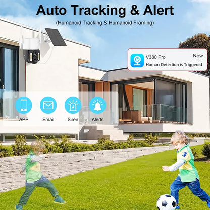 4G/WiFi Solar Camera Outdoor Waterproof IP Camara PIR Human Detection CCTV Security Protection Built in Battery With Solar Panel