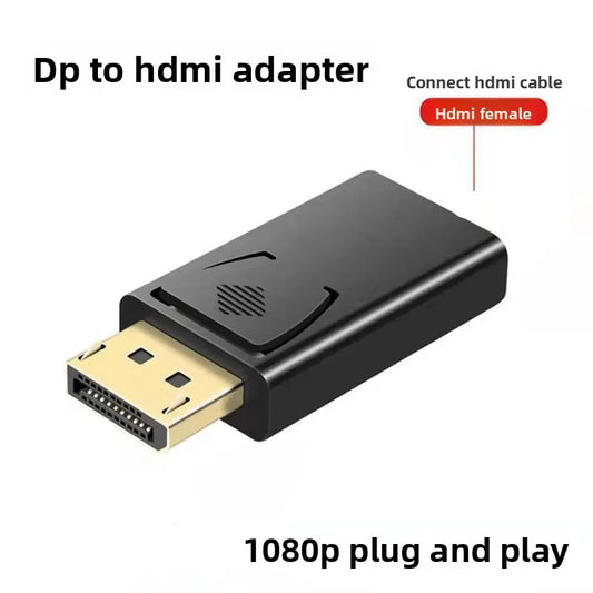 DP To HDMI Adapter DisplayPort To HDMI High-Definition Video Converter with 4K60Hz/4K30Hz/1080P Multi-Resolution forMost Devices
