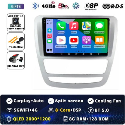 Android 14 GPS Navigation For JAC T6 T8 2015 2016 2018 2022 2021 Car DVD Player Headunit Radio Stereo Carplay Auto 360 Camera 4G