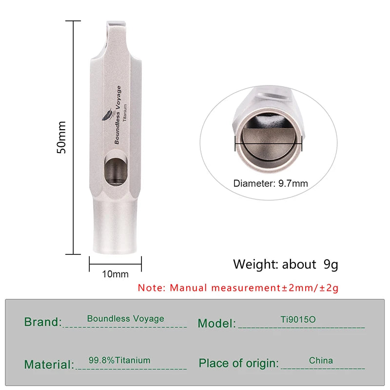 Boundless Voyage Titanium Whistle Emergency Survival Safety Whistles Outdoor Travel Camping Coaches Training Whistles