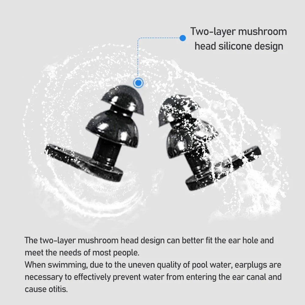 Durable Earplugs Classic Delicate Texture 1 Pair Waterproof Soft Earplugs Silicone Portable Ear Plugs Swimming Accessories