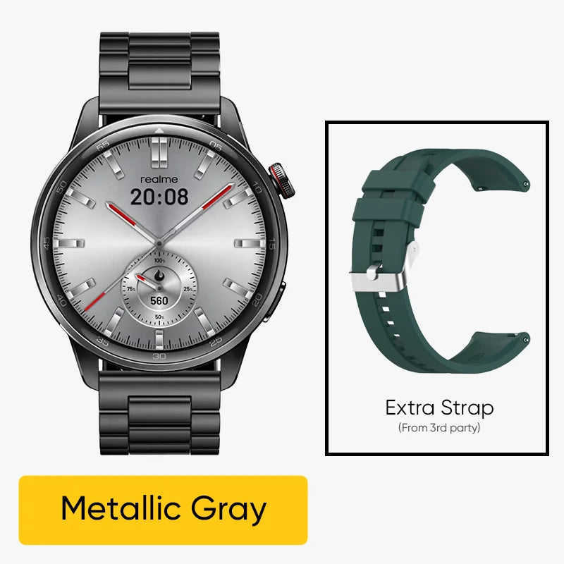 Global Version realme Watch S2 Smart Watch 1.43'' AMOLED Display 20 Days Battery Life IP68 Waterproof Spuer AI Engine Smartwatch