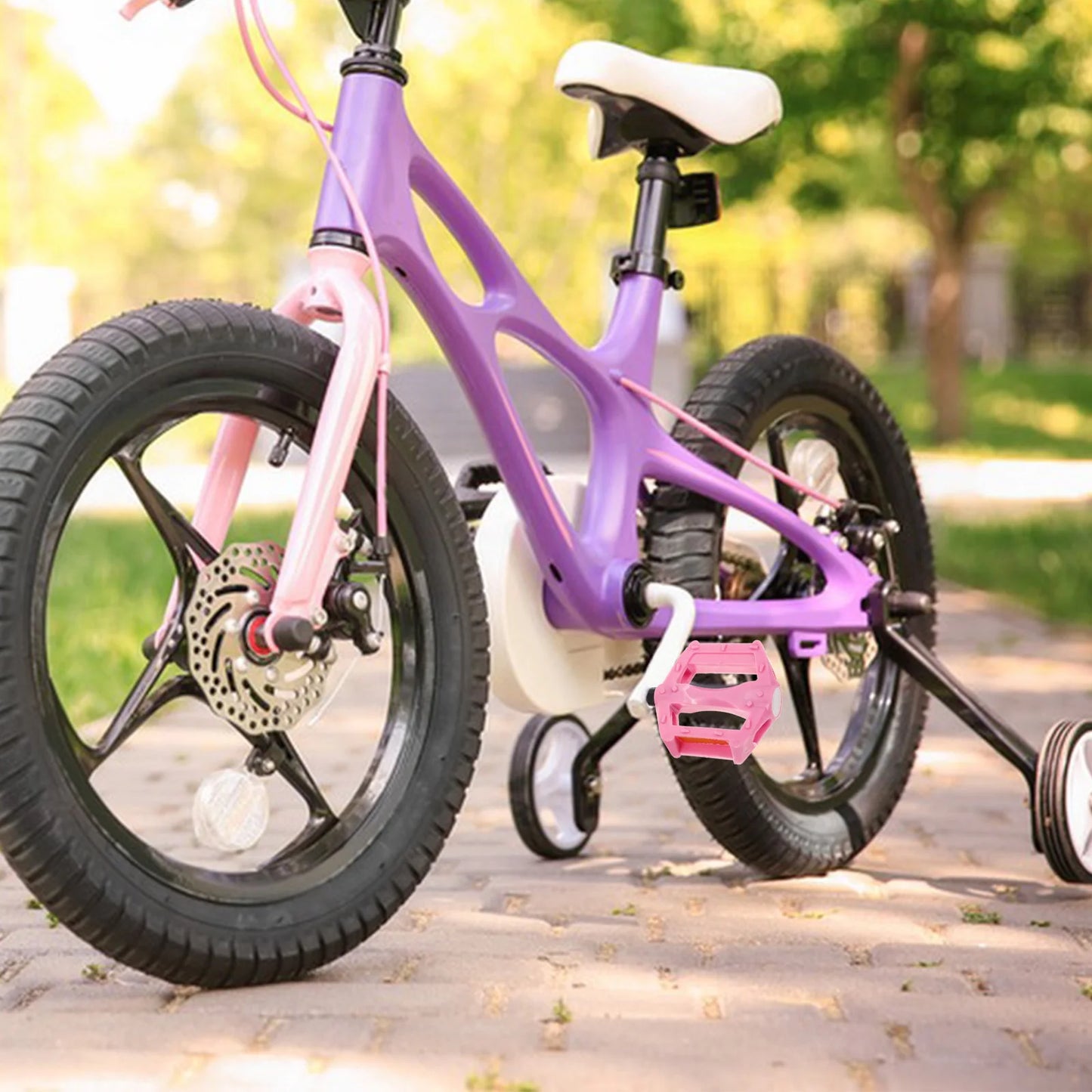 1 Pair Replacement Kids Bike Pedals Non-Slip Bicycle Pedals Bicycles Pedals Cycling Pedal Road Bikes Anti-Skid Bikes Pedals Pink