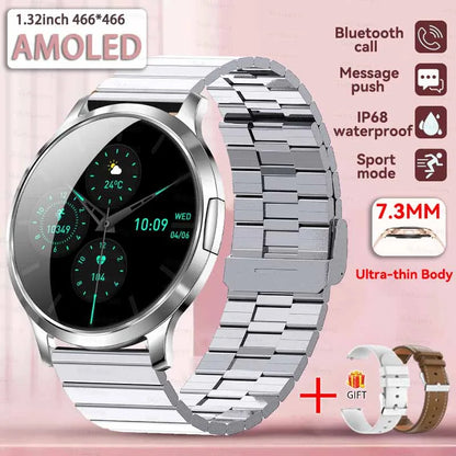 Women's Health Fashion Smart Watch 3D Curved HD Screen Heart rate Bluetooth call Sports Fitness Bracelet Light luxury SmartWatch