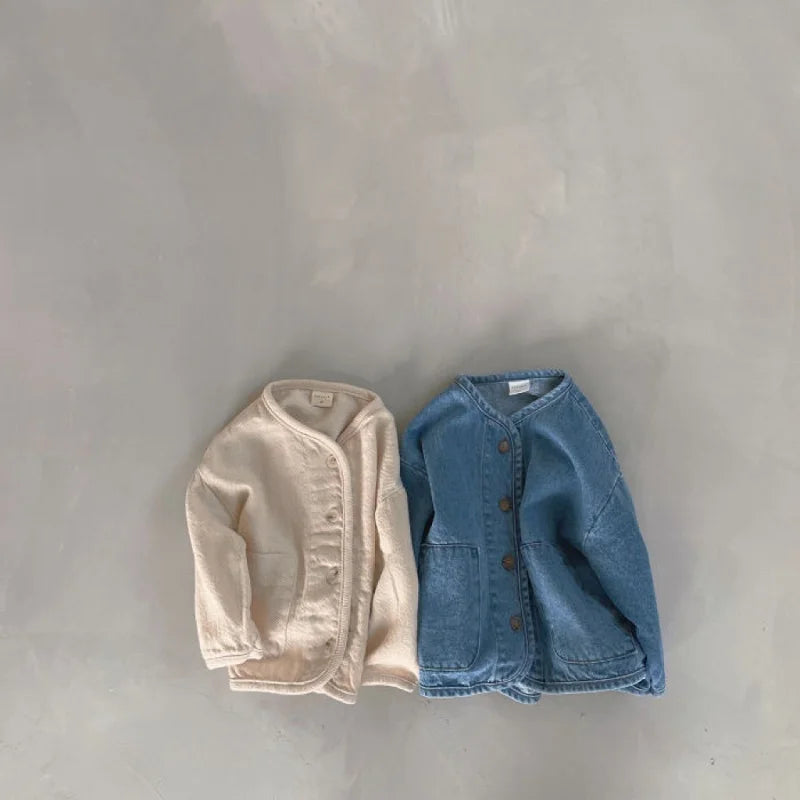 Fashion Baby Boy Girl Cotton Denim Jacket Infant Toddler Child Jean Coat Kid Outwear Casual Spring Autumn Baby Clothes 1-7Y