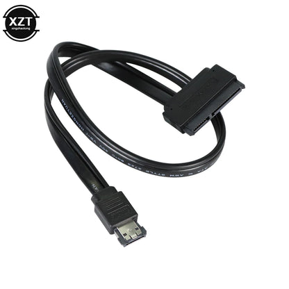 5V 50cm ESATA to SATA7+15 Pin Hard Disk Data Cable ESATA USB to Sata 22Pin Connection Adpter Cable