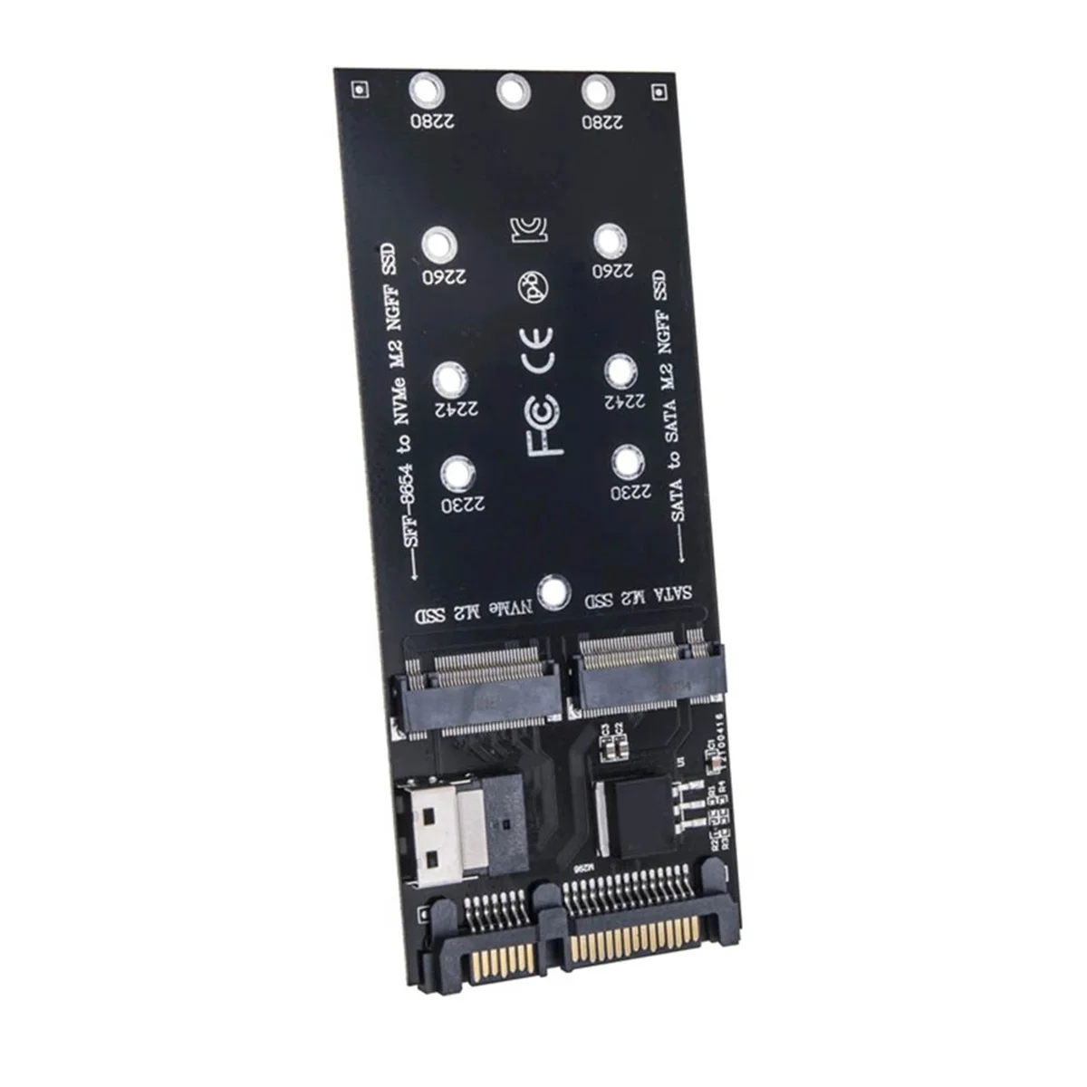 T35C M2 SSD Adapter M.2 SATA Ngff SSD to SATA + M2 NVME SSD to SFF-8654 Converter SATA to M2 Expansion Card