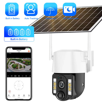Security-protection Camara Vigilancia Wifi Solar Cameras de de Segurid 4g Exterior Outdoor 5MP Smart Home Surveillance IP CCTV