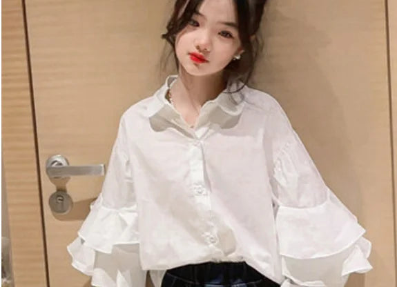10 12 14 15 teenage Girls clothes suit spring childrens Denim vest+wide leg pants 2pcs kids girls clothing set children outfit