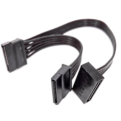 15PIN SATA Power Supply Cable To 2 SATA Mining Extension Cable For Hard Disk HDD Power Cable For SSD PCIE WLAN Adapter Card