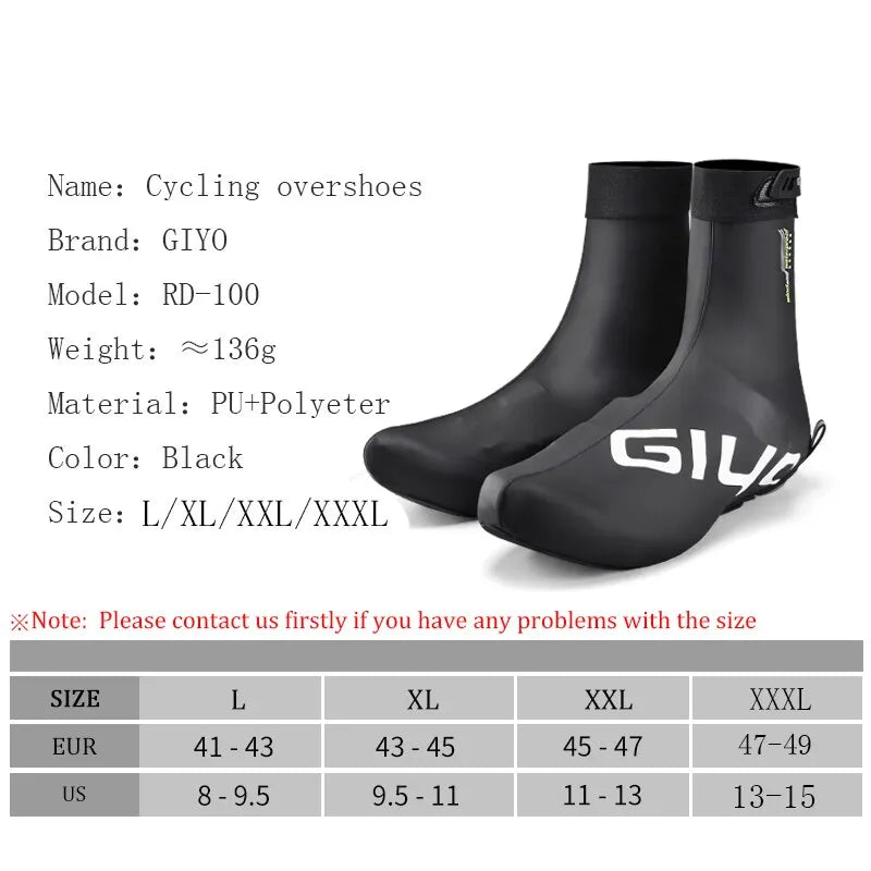 GIYO Waterproof Cycling Shoe Covers Women Men Shoes Cover MTB Road Bike Racing Overshoes Waterproof Shoe Covers Lock Protector