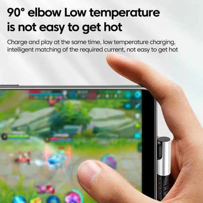 6A USB Type C to Type C Cable For Power Bank 25CM 50CM Fast Charging Data Game Cable For iPhone 15 Huawei Xiaomi 90 Degree