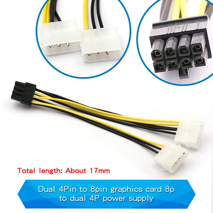 Power Supply Cable SATA Cable One Point Two 6P to IDE4/10/12P Pin Hard Drive Power Supply Cable Cord Adapter