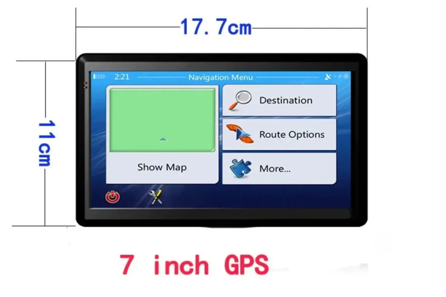 Bayerley Car GPS NavigationX20-2 7 "8G + 256M Multi-functional Touch Screen IGO Map Comes with Language and Voice Gps Navigation
