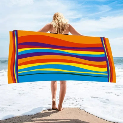 Microfiber Quick-Dry Beach Towel for Swimming Gym Yoga Ultralight Portable Sports Towel with Pocket Super Absorbent  Beach Towel