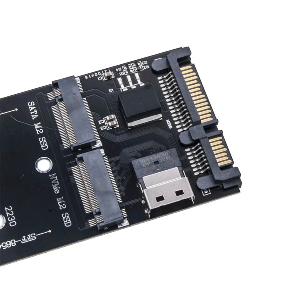 T35C M2 SSD Adapter M.2 SATA Ngff SSD to SATA + M2 NVME SSD to SFF-8654 Converter SATA to M2 Expansion Card