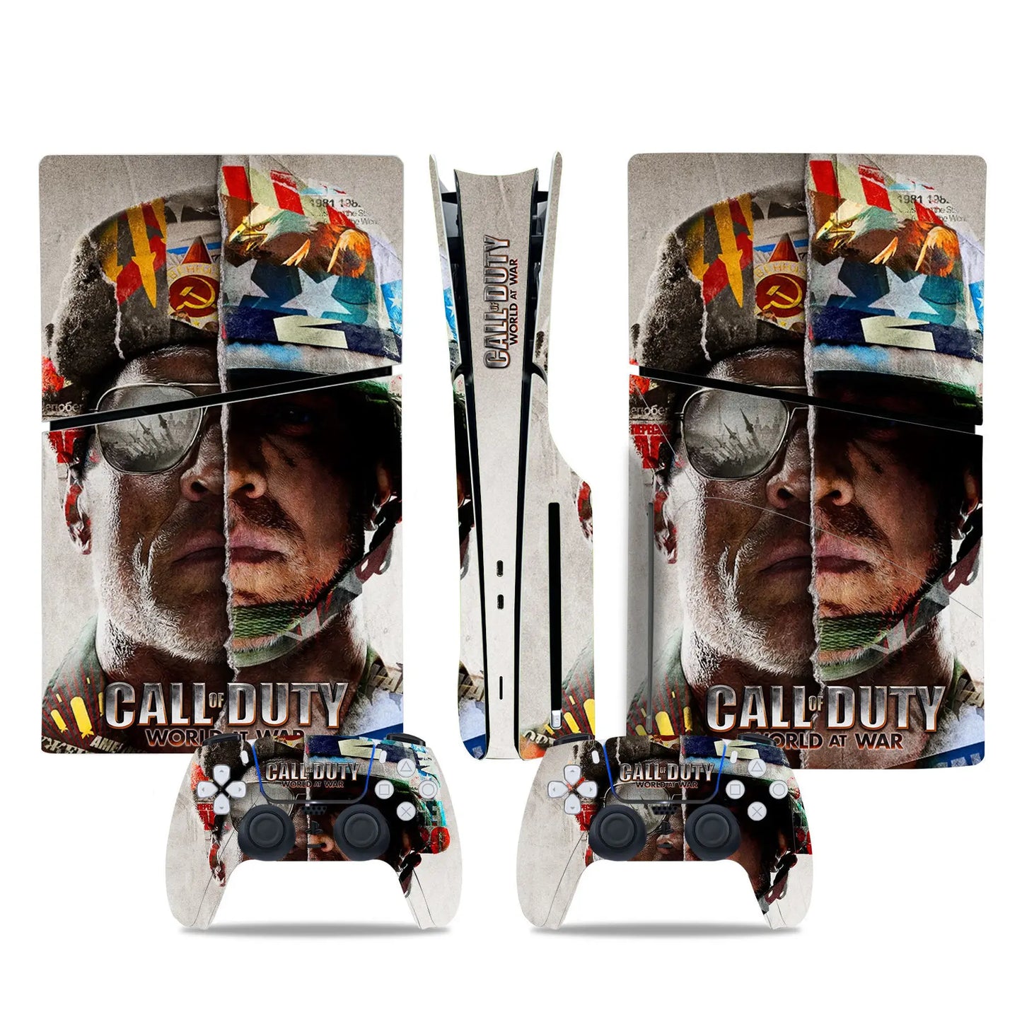 For PS5 Slim: Call of Duty Modern Warfare PVC Skin Sticker for Console & Controller Air-release Vinyl, Disc & Digital Edition