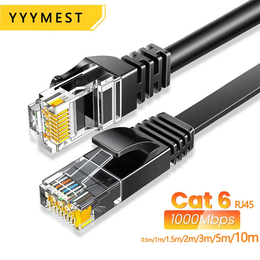 Cat6 Ethernet Cable Gigabit High Speed 1000Mbps Internet Cable RJ45 Shielded Network LAN Cord for Laptop Router PC PS5 4 3 Xbox