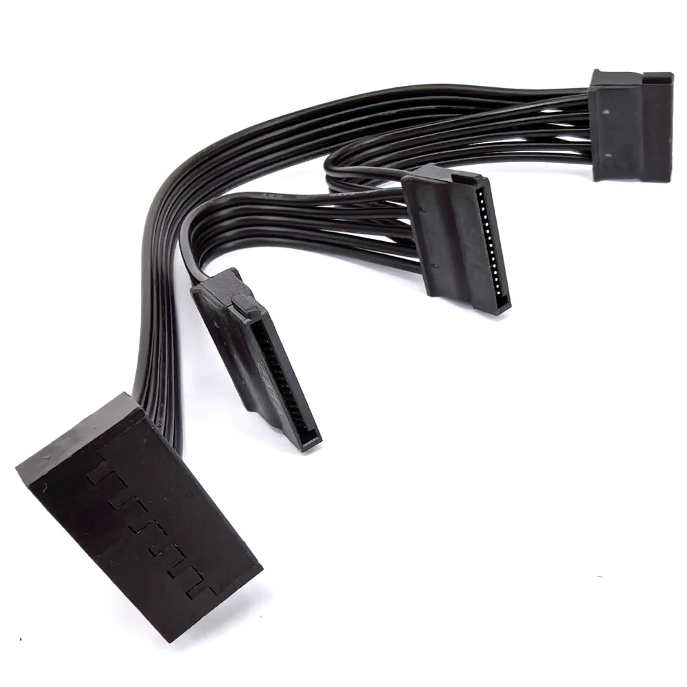 15PIN SATA Power Supply Cable To 2 SATA Mining Extension Cable For Hard Disk HDD Power Cable For SSD PCIE WLAN Adapter Card